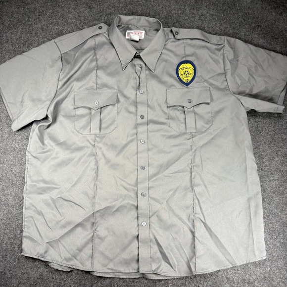 National Patrol Security Guard Uniform Shirt Gray Short Sleeve Mens 3XL - Picture 1 of 10